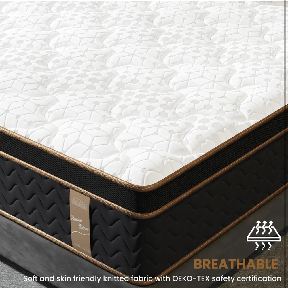 Gray and White Mattress Cover for Luxurious Bedding